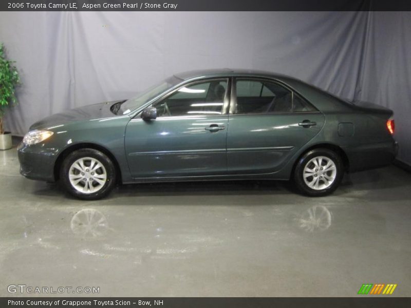 Aspen Green Pearl / Stone Gray 2006 Toyota Camry LE