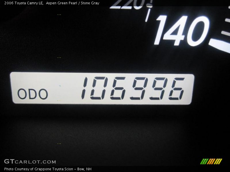Aspen Green Pearl / Stone Gray 2006 Toyota Camry LE