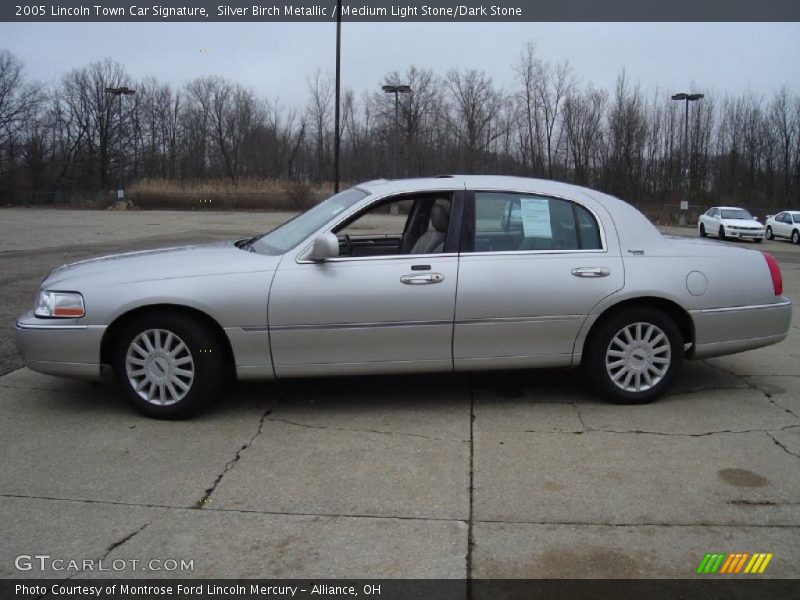 Silver Birch Metallic / Medium Light Stone/Dark Stone 2005 Lincoln Town Car Signature