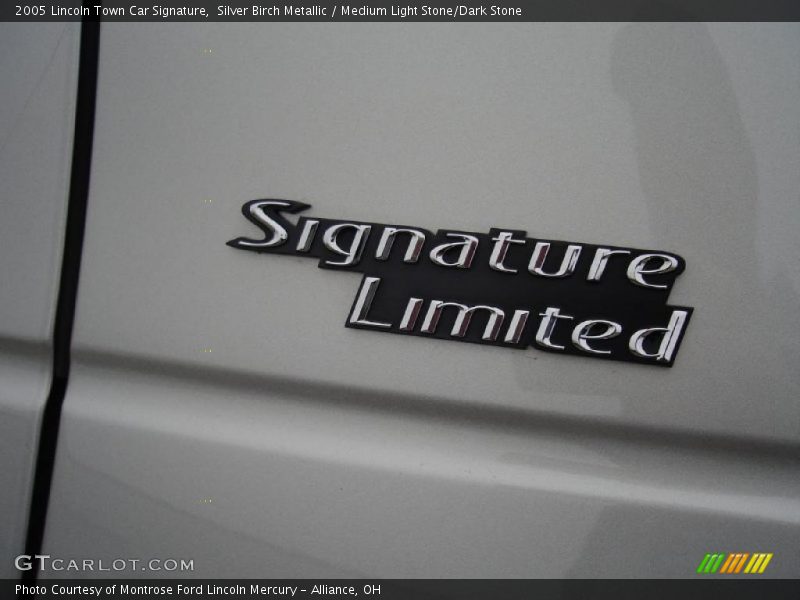 Silver Birch Metallic / Medium Light Stone/Dark Stone 2005 Lincoln Town Car Signature
