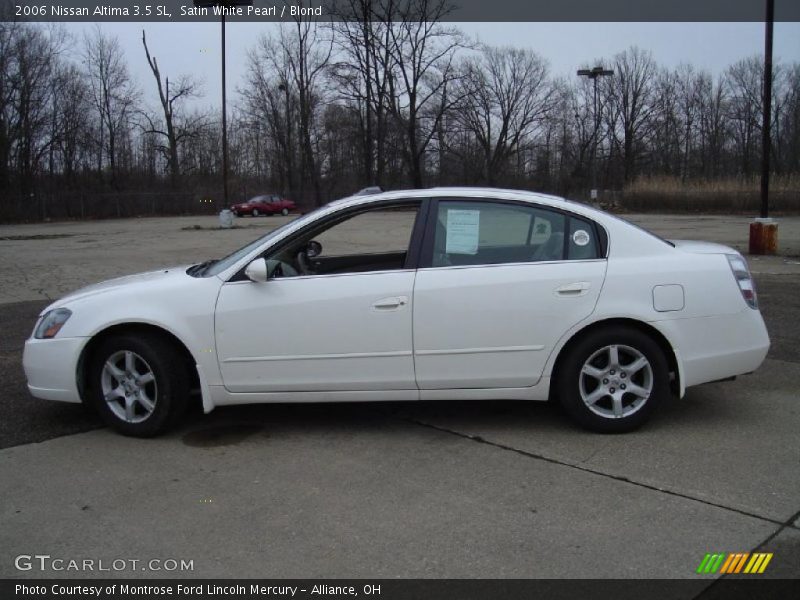 Satin White Pearl / Blond 2006 Nissan Altima 3.5 SL