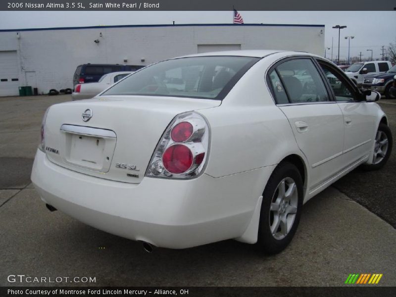Satin White Pearl / Blond 2006 Nissan Altima 3.5 SL
