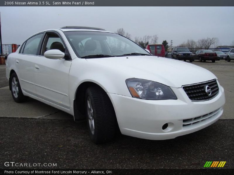 Satin White Pearl / Blond 2006 Nissan Altima 3.5 SL