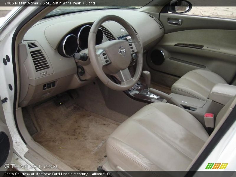 Satin White Pearl / Blond 2006 Nissan Altima 3.5 SL