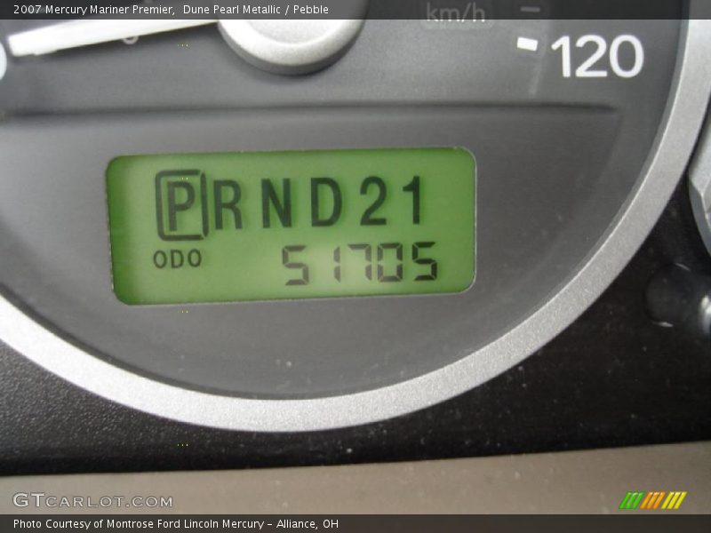 Dune Pearl Metallic / Pebble 2007 Mercury Mariner Premier