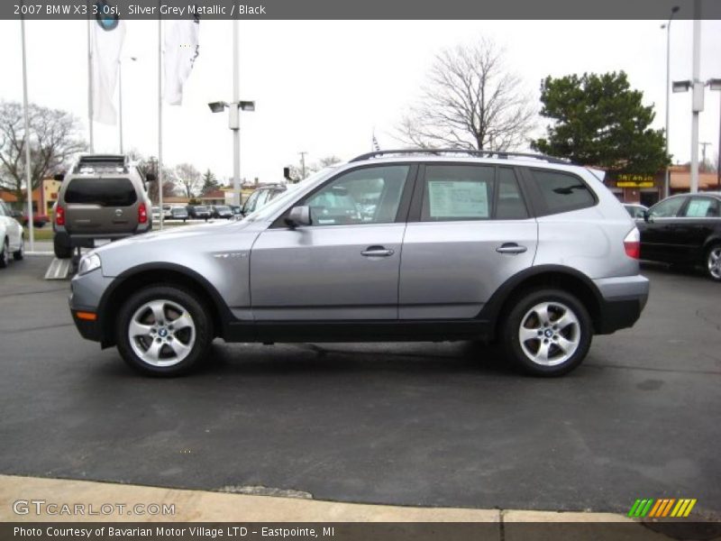 Silver Grey Metallic / Black 2007 BMW X3 3.0si