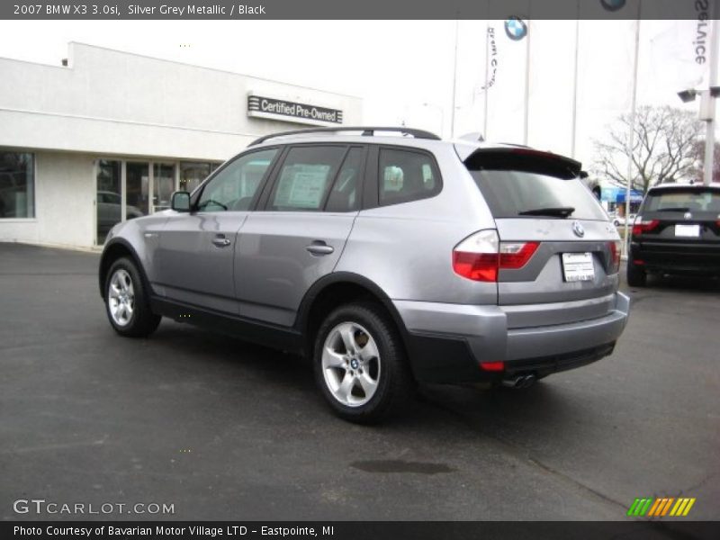 Silver Grey Metallic / Black 2007 BMW X3 3.0si
