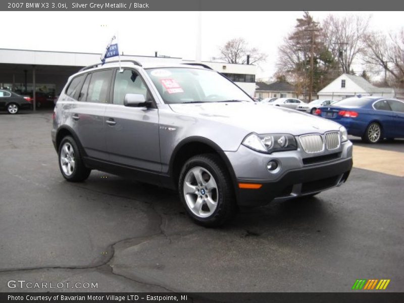 Silver Grey Metallic / Black 2007 BMW X3 3.0si