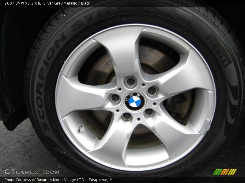 Silver Grey Metallic / Black 2007 BMW X3 3.0si