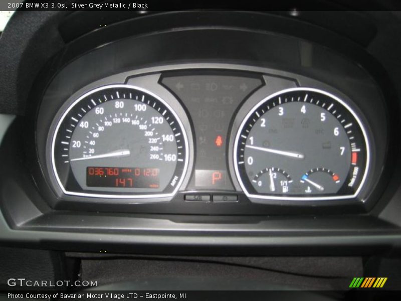 Silver Grey Metallic / Black 2007 BMW X3 3.0si