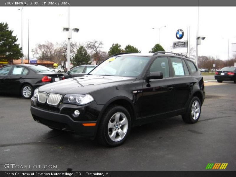 Jet Black / Black 2007 BMW X3 3.0si