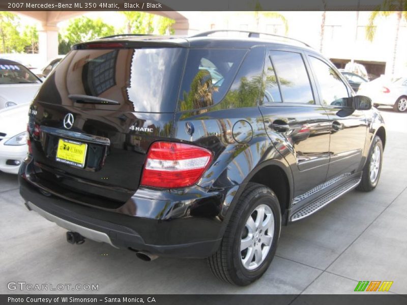 Black / Black 2007 Mercedes-Benz ML 350 4Matic