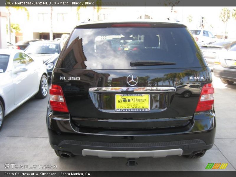 Black / Black 2007 Mercedes-Benz ML 350 4Matic