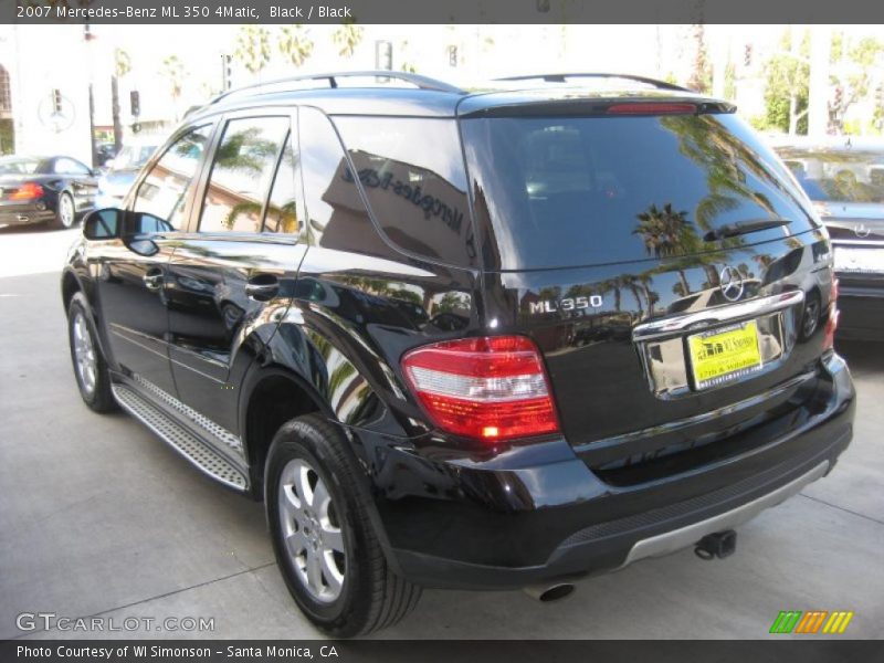 Black / Black 2007 Mercedes-Benz ML 350 4Matic