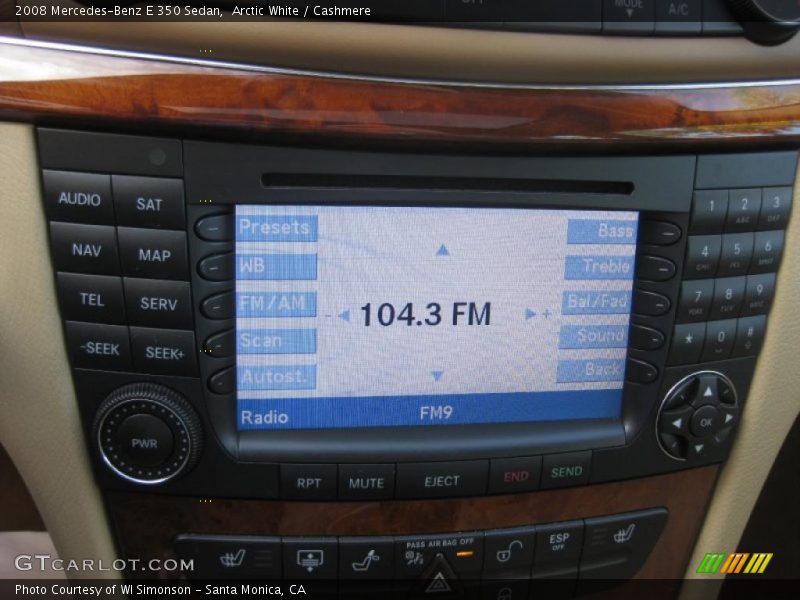 Arctic White / Cashmere 2008 Mercedes-Benz E 350 Sedan