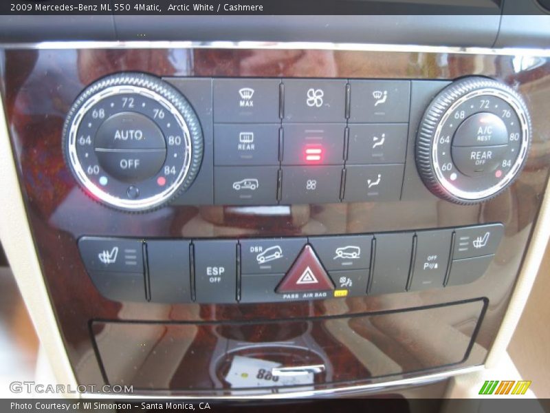 Arctic White / Cashmere 2009 Mercedes-Benz ML 550 4Matic
