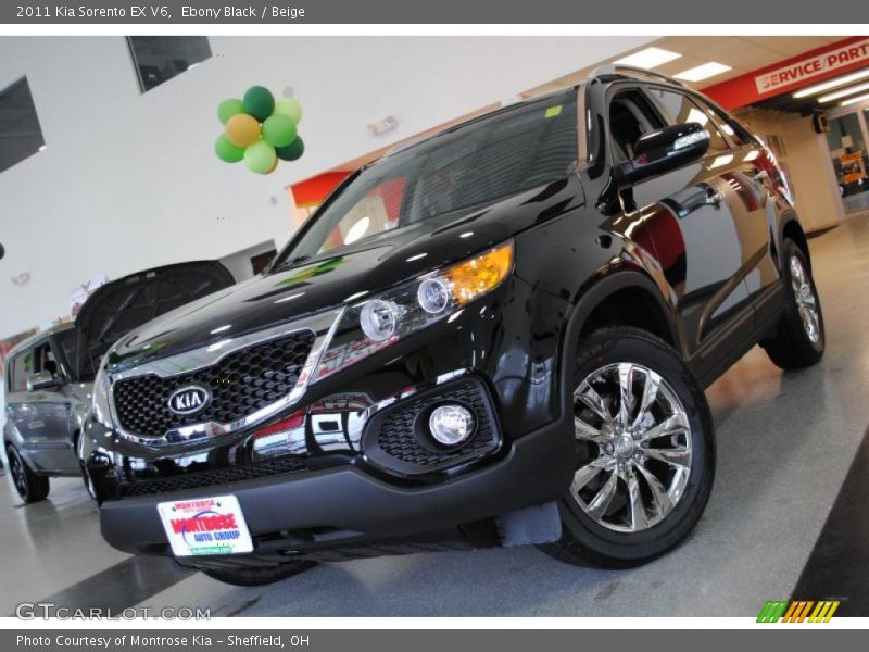 Ebony Black / Beige 2011 Kia Sorento EX V6