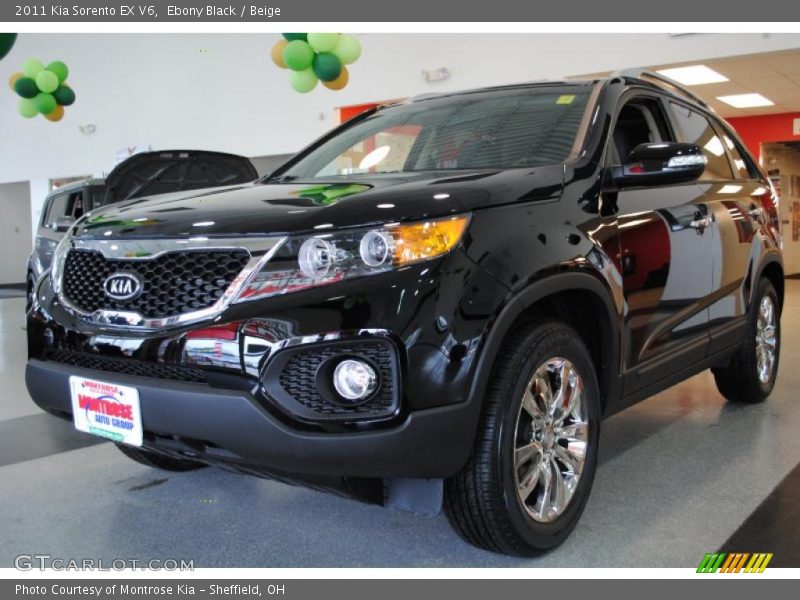 Ebony Black / Beige 2011 Kia Sorento EX V6