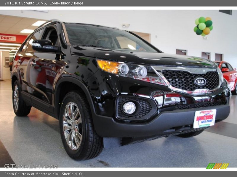 Ebony Black / Beige 2011 Kia Sorento EX V6