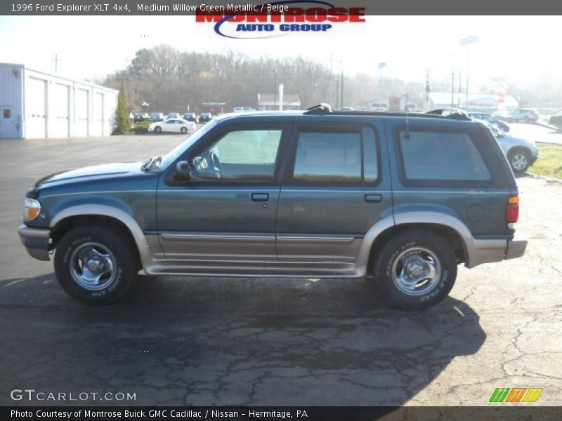 Medium Willow Green Metallic / Beige 1996 Ford Explorer XLT 4x4