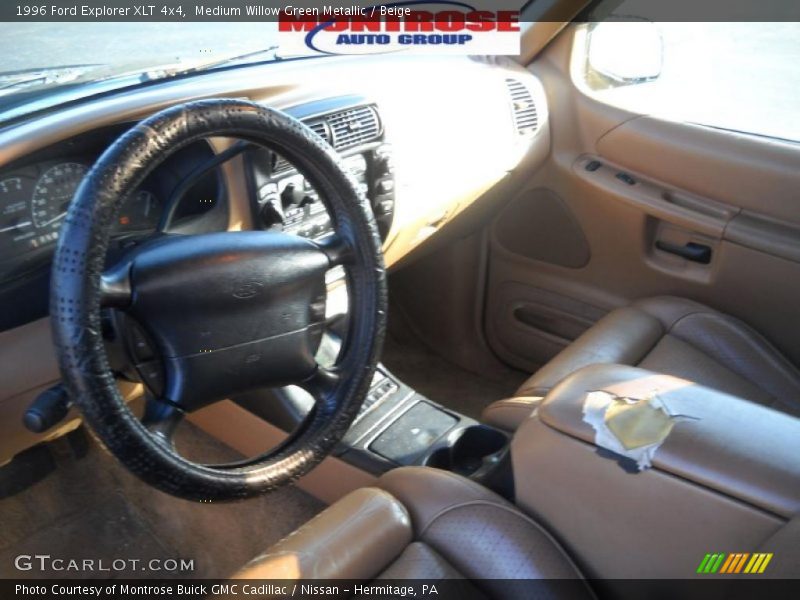 Medium Willow Green Metallic / Beige 1996 Ford Explorer XLT 4x4