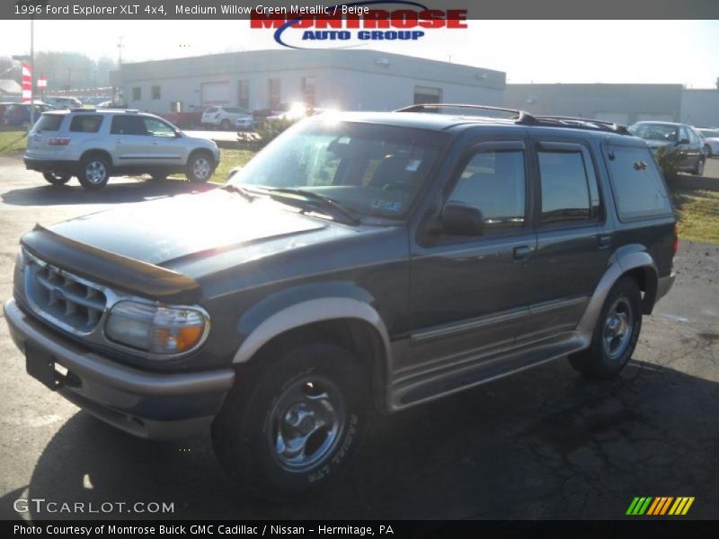 Medium Willow Green Metallic / Beige 1996 Ford Explorer XLT 4x4