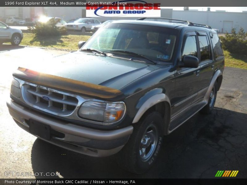 Medium Willow Green Metallic / Beige 1996 Ford Explorer XLT 4x4