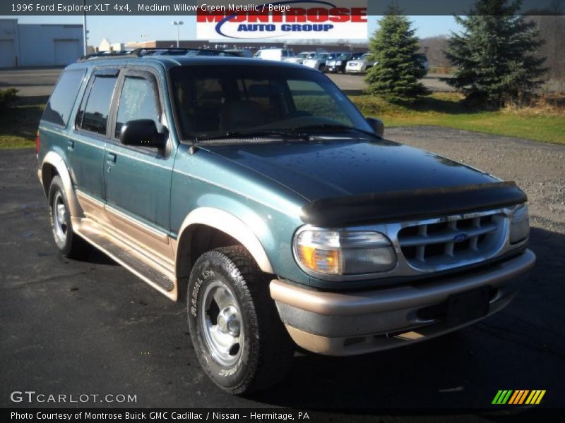 Medium Willow Green Metallic / Beige 1996 Ford Explorer XLT 4x4