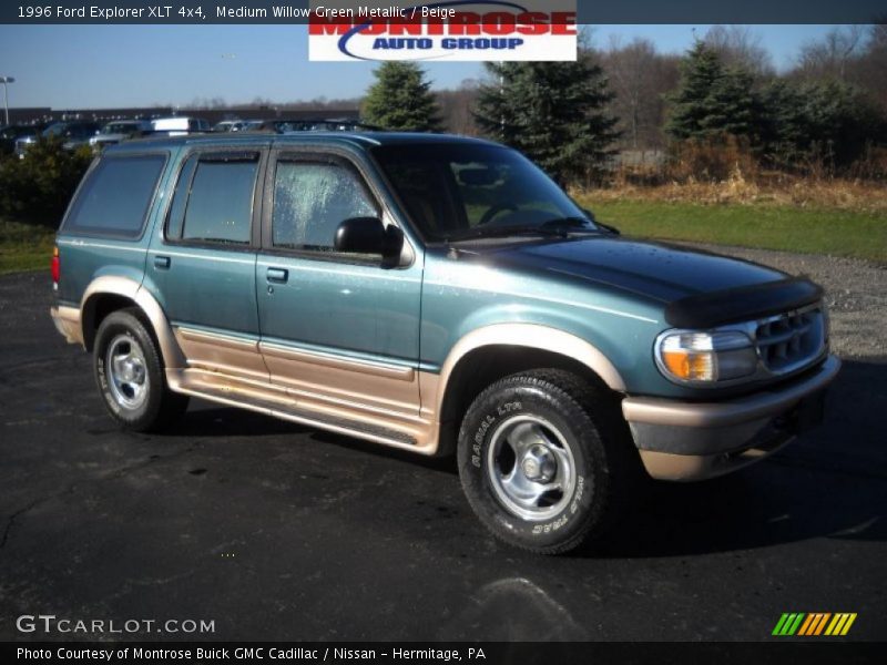 Medium Willow Green Metallic / Beige 1996 Ford Explorer XLT 4x4