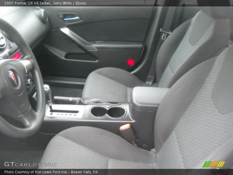 Ivory White / Ebony 2007 Pontiac G6 V6 Sedan