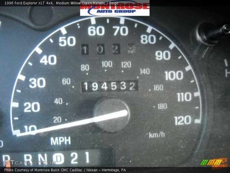 Medium Willow Green Metallic / Beige 1996 Ford Explorer XLT 4x4