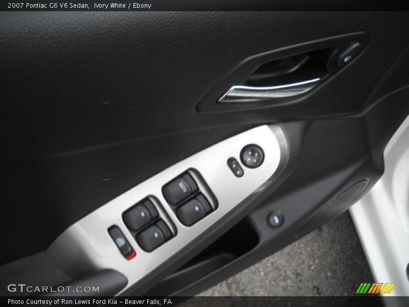 Ivory White / Ebony 2007 Pontiac G6 V6 Sedan