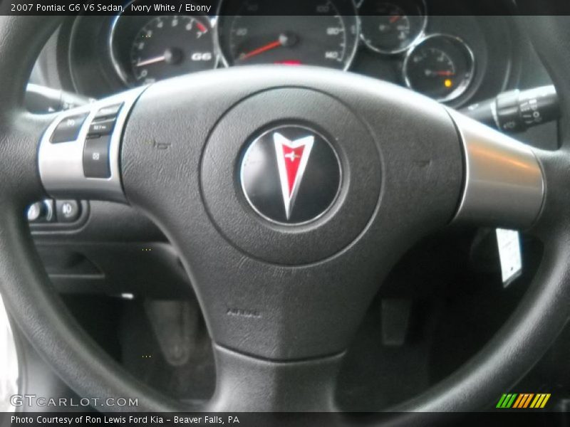 Ivory White / Ebony 2007 Pontiac G6 V6 Sedan
