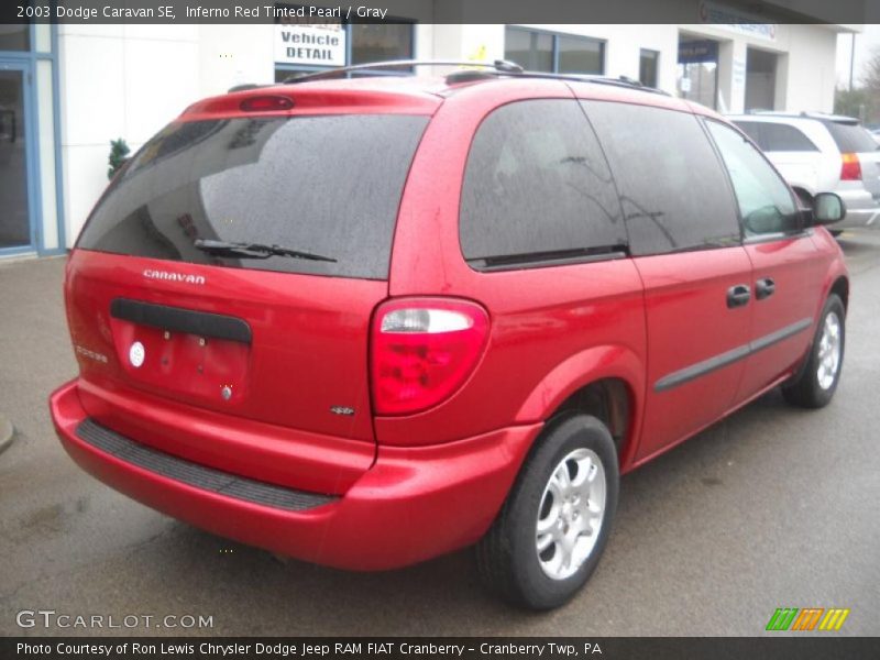 Inferno Red Tinted Pearl / Gray 2003 Dodge Caravan SE
