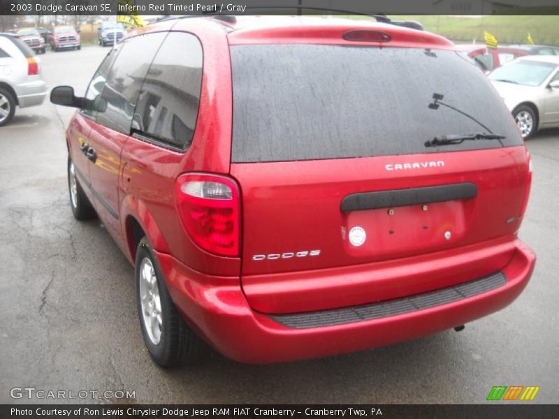 Inferno Red Tinted Pearl / Gray 2003 Dodge Caravan SE