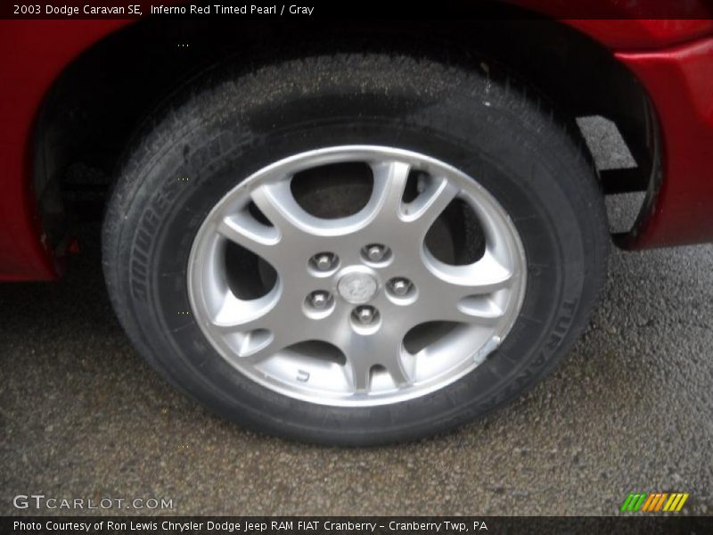 Inferno Red Tinted Pearl / Gray 2003 Dodge Caravan SE