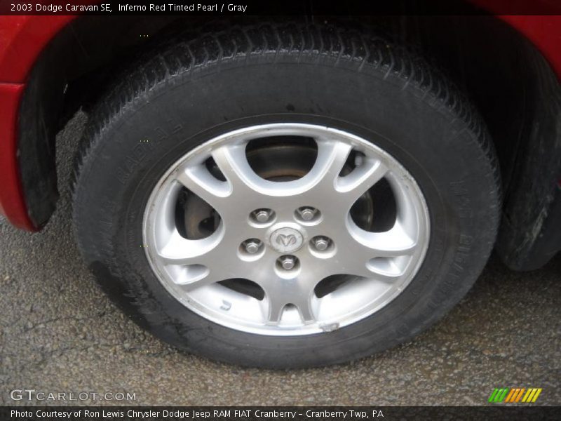 Inferno Red Tinted Pearl / Gray 2003 Dodge Caravan SE
