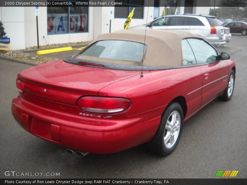 Inferno Red Pearl / Camel 2000 Chrysler Sebring JXi Convertible