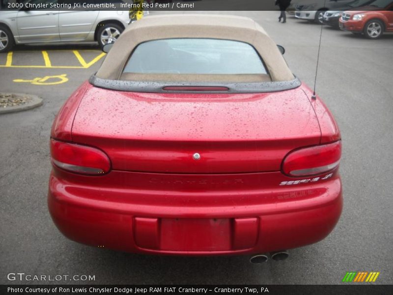 Inferno Red Pearl / Camel 2000 Chrysler Sebring JXi Convertible