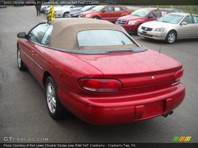Inferno Red Pearl / Camel 2000 Chrysler Sebring JXi Convertible