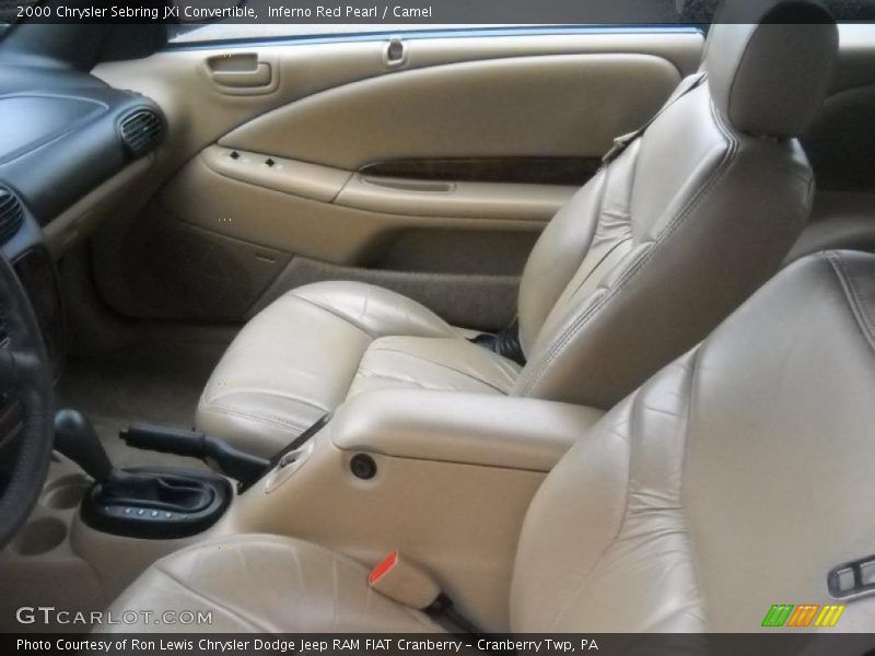 Inferno Red Pearl / Camel 2000 Chrysler Sebring JXi Convertible