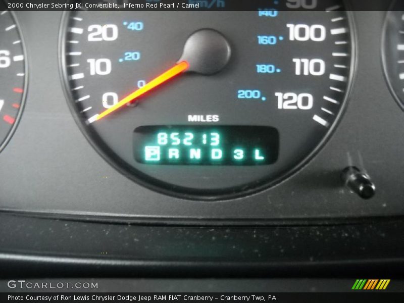 Inferno Red Pearl / Camel 2000 Chrysler Sebring JXi Convertible