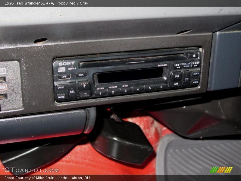 Poppy Red / Gray 1995 Jeep Wrangler SE 4x4