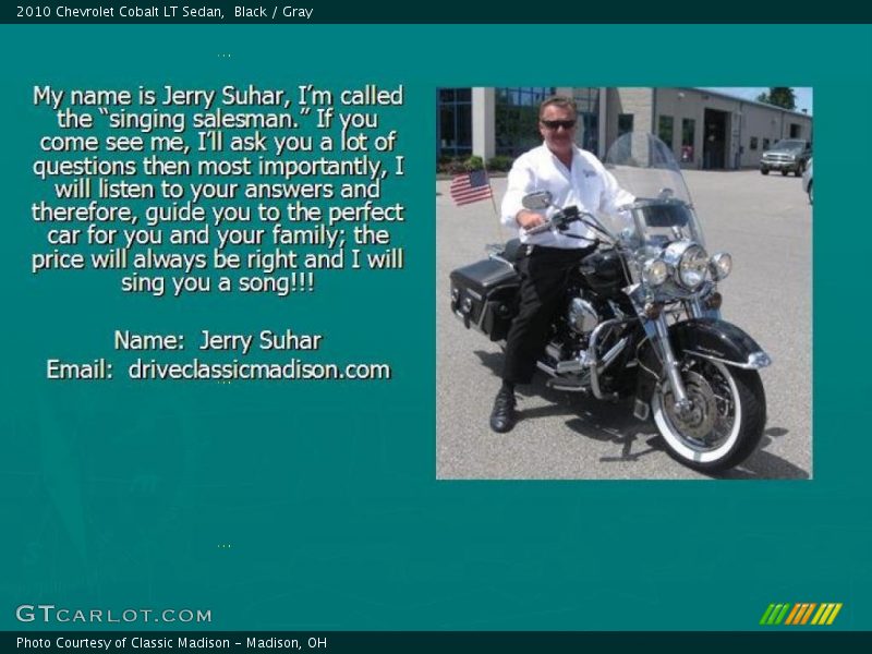 Black / Gray 2010 Chevrolet Cobalt LT Sedan