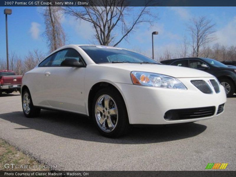 Ivory White / Ebony 2007 Pontiac G6 GT Coupe