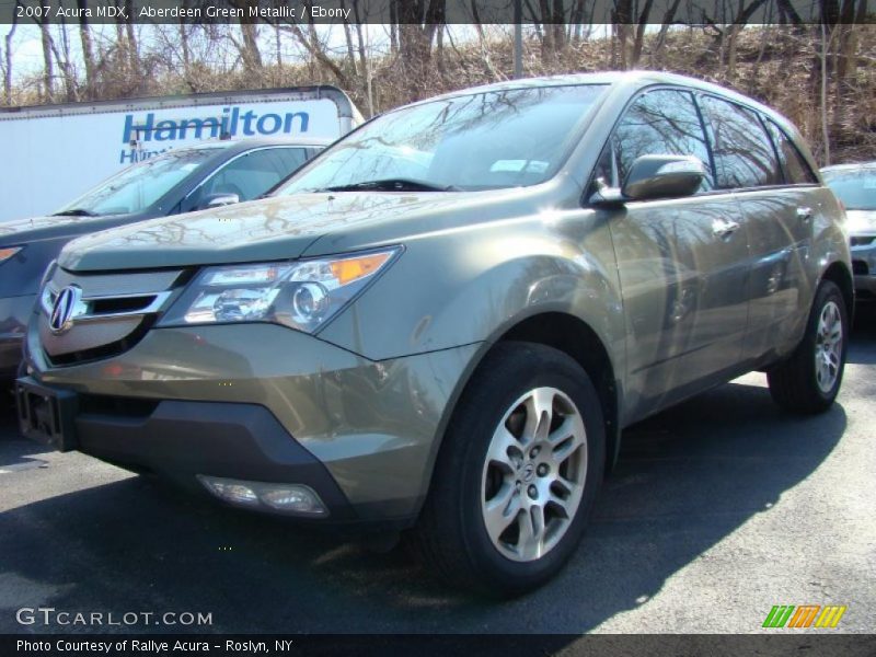 Aberdeen Green Metallic / Ebony 2007 Acura MDX