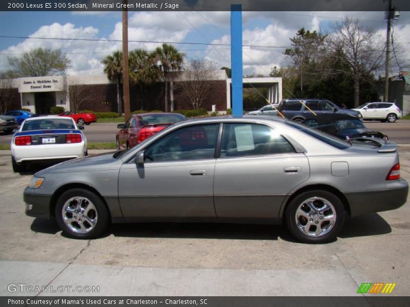 Mineral Green Metallic / Sage 2000 Lexus ES 300 Sedan