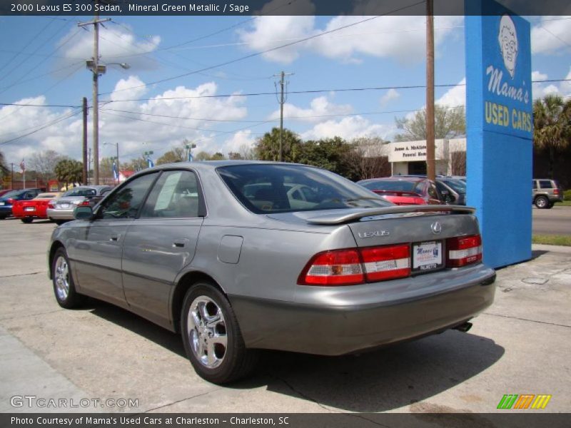 Mineral Green Metallic / Sage 2000 Lexus ES 300 Sedan