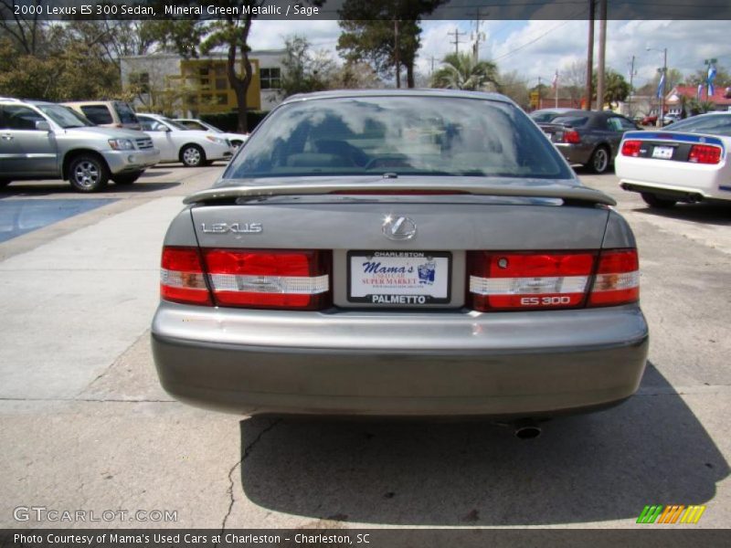 Mineral Green Metallic / Sage 2000 Lexus ES 300 Sedan