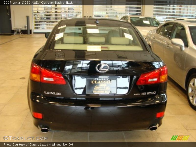 Obsidian Black / Black 2007 Lexus IS 250 AWD